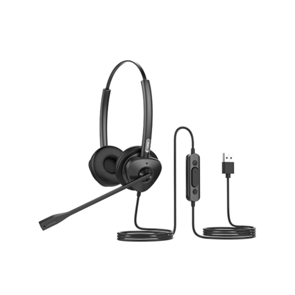 Fanvil USB Noise Cancellation Dual Headset, HT302-U